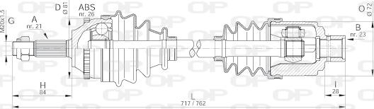 Open Parts DRS6073.00 - Pogonska osovina www.molydon.hr