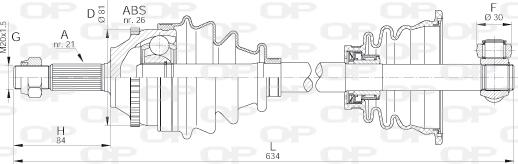 Open Parts DRS6072.00 - Pogonska osovina www.molydon.hr