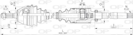 Open Parts DRS6199.00 - Pogonska osovina www.molydon.hr