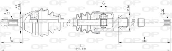 Open Parts DRS6195.00 - Pogonska osovina www.molydon.hr