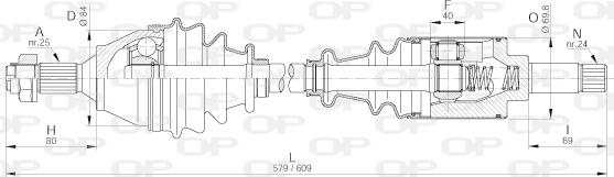 Open Parts DRS6196.00 - Pogonska osovina www.molydon.hr