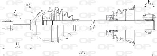 Open Parts DRS6191.00 - Pogonska osovina www.molydon.hr