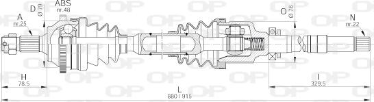 Open Parts DRS6192.00 - Pogonska osovina www.molydon.hr