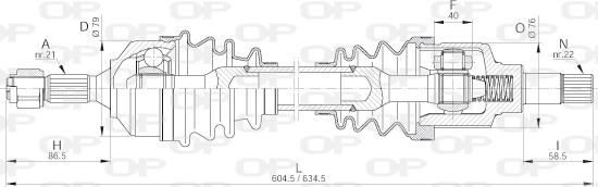 Open Parts DRS6197.00 - Pogonska osovina www.molydon.hr