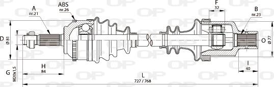 Open Parts DRS6140.00 - Pogonska osovina www.molydon.hr