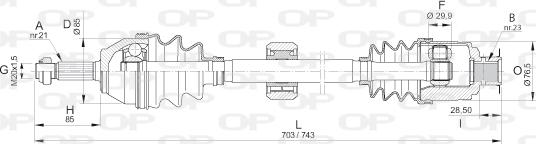 Open Parts DRS6147.00 - Pogonska osovina www.molydon.hr