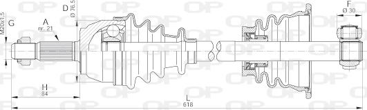 Open Parts DRS6151.00 - Pogonska osovina www.molydon.hr