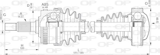 Open Parts DRS6153.00 - Pogonska osovina www.molydon.hr