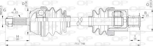 Open Parts DRS6152.00 - Pogonska osovina www.molydon.hr