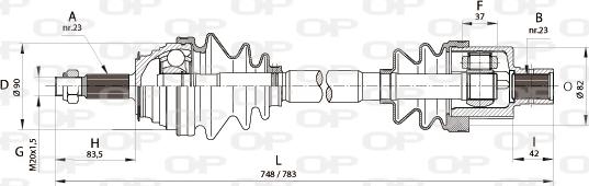 Open Parts DRS6164.00 - Pogonska osovina www.molydon.hr