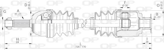 Open Parts DRS6166.00 - Pogonska osovina www.molydon.hr