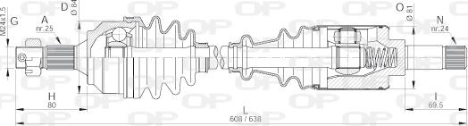 Open Parts DRS6161.00 - Pogonska osovina www.molydon.hr