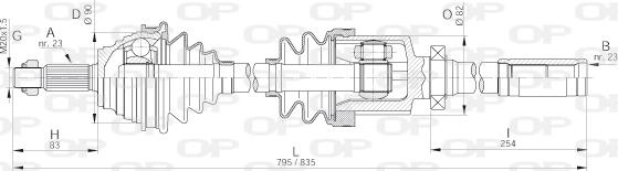 Open Parts DRS6167.00 - Pogonska osovina www.molydon.hr