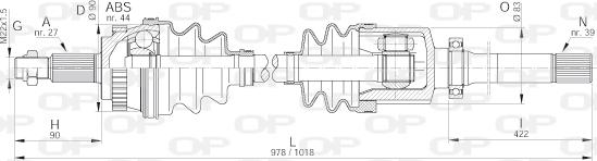 Open Parts DRS6109.00 - Pogonska osovina www.molydon.hr