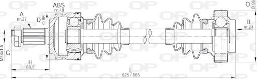 Open Parts DRS6104.00 - Pogonska osovina www.molydon.hr