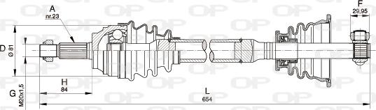 Open Parts DRS6112.00 - Pogonska osovina www.molydon.hr