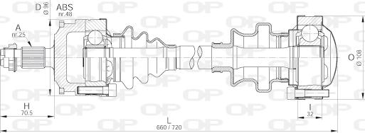 Open Parts DRS6189.00 - Pogonska osovina www.molydon.hr