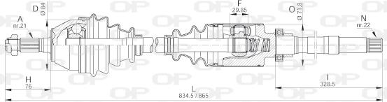 Open Parts DRS6184.00 - Pogonska osovina www.molydon.hr