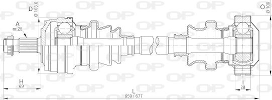 Open Parts DRS6185.00 - Pogonska osovina www.molydon.hr