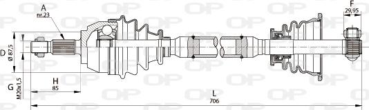 Open Parts DRS6131.00 - Pogonska osovina www.molydon.hr