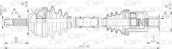 Open Parts DRS6132.00 - Pogonska osovina www.molydon.hr