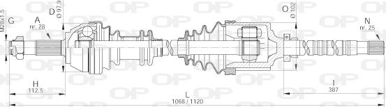 Open Parts DRS6175.00 - Pogonska osovina www.molydon.hr