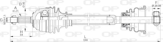 Open Parts DRS6170.00 - Pogonska osovina www.molydon.hr