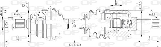 Open Parts DRS6173.00 - Pogonska osovina www.molydon.hr