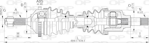 Open Parts DRS6177.00 - Pogonska osovina www.molydon.hr