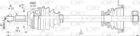 Open Parts DRS6399.00 - Pogonska osovina www.molydon.hr