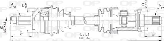 Open Parts DRS6395.00 - Pogonska osovina www.molydon.hr