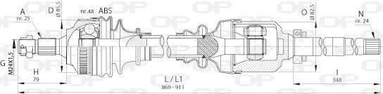 Open Parts DRS6396.00 - Pogonska osovina www.molydon.hr