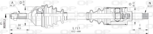 Open Parts DRS6390.00 - Pogonska osovina www.molydon.hr