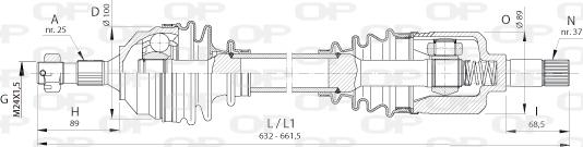 Open Parts DRS6392.00 - Pogonska osovina www.molydon.hr