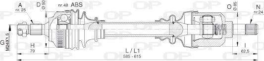 Open Parts DRS6397.00 - Pogonska osovina www.molydon.hr