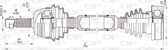 Open Parts DRS6349.00 - Pogonska osovina www.molydon.hr