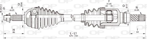 Open Parts DRS6345.00 - Pogonska osovina www.molydon.hr