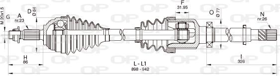 Open Parts DRS6355.00 - Pogonska osovina www.molydon.hr