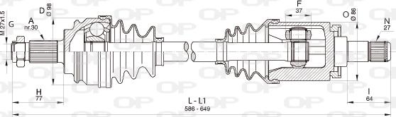 Open Parts DRS6351.00 - Pogonska osovina www.molydon.hr