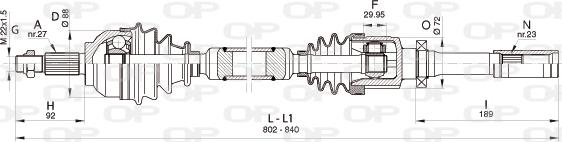 Open Parts DRS6353.00 - Pogonska osovina www.molydon.hr