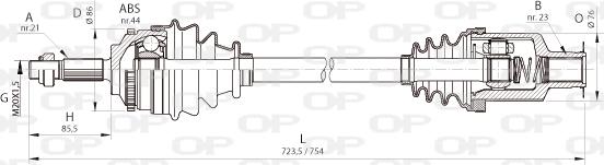 Open Parts DRS6364.00 - Pogonska osovina www.molydon.hr