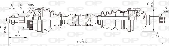 Open Parts DRS6362.00 - Pogonska osovina www.molydon.hr