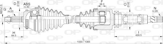 Open Parts DRS6309.00 - Pogonska osovina www.molydon.hr