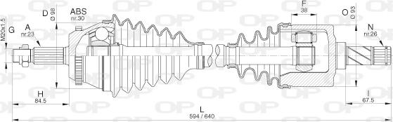 Open Parts DRS6304.00 - Pogonska osovina www.molydon.hr