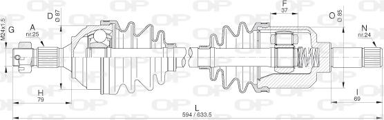 Open Parts DRS6305.00 - Pogonska osovina www.molydon.hr