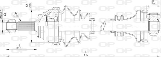 Open Parts DRS6306.00 - Pogonska osovina www.molydon.hr