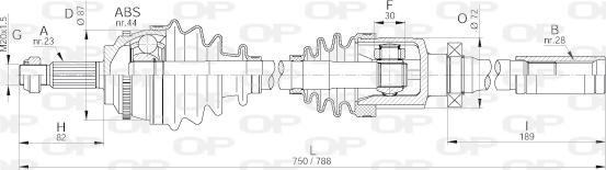 Open Parts DRS6300.00 - Pogonska osovina www.molydon.hr