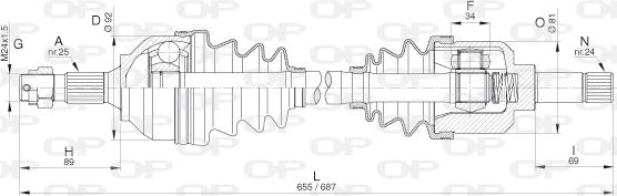 Open Parts DRS6301.00 - Pogonska osovina www.molydon.hr