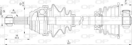 Open Parts DRS6310.00 - Pogonska osovina www.molydon.hr