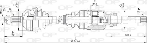 Open Parts DRS6311.00 - Pogonska osovina www.molydon.hr